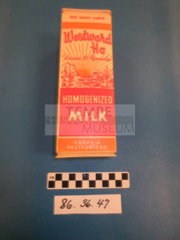 Westward Ho Dairy milk carton