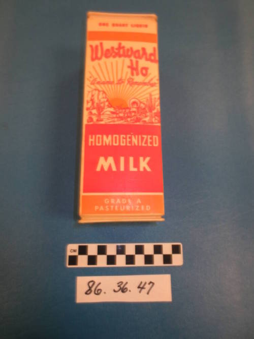 Westward Ho Dairy milk carton