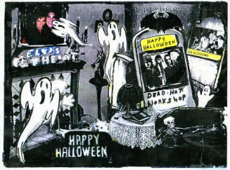 Elvis the Cat Halloween poster