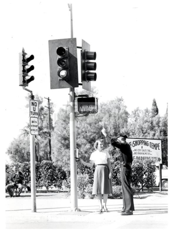Traffic Signal near Tempe Parking Lot