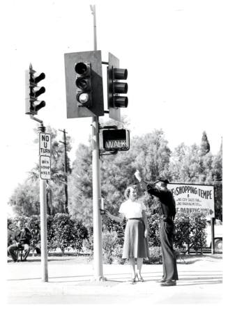Traffic Signal near Tempe Parking Lot