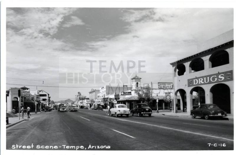 Mill Street Scene Postcard