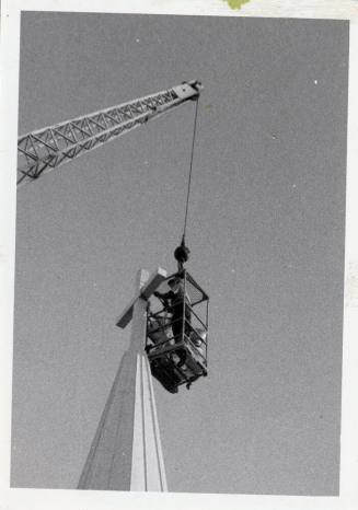 Photograph of the First Congregational Church of Tempe placement of Cross.