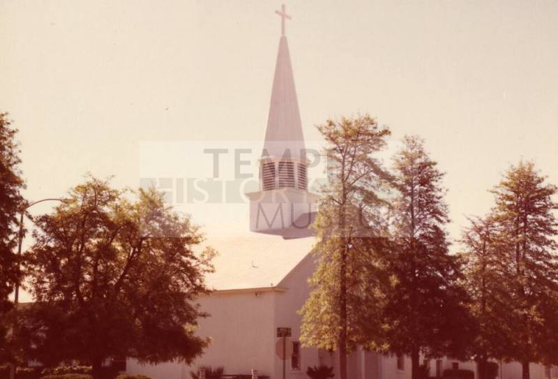 Photograph of side view of new First Congregational Church of Tempe