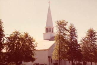 Photograph of side view of new First Congregational Church of Tempe