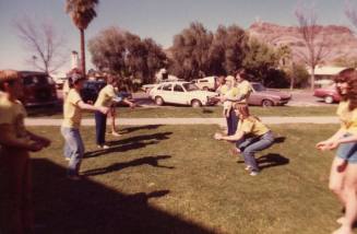 Photograph of First Congregational Church of Tempe yard and game