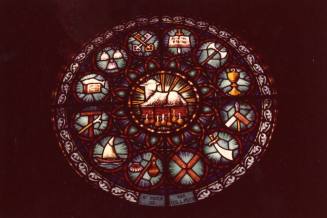 Photograph of First Congregtional Church of Tempe's Rose Stained Glass Window