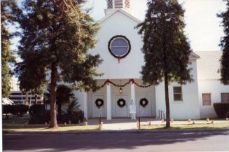 Photograph of First Congregational Church of Tempe at Christmas