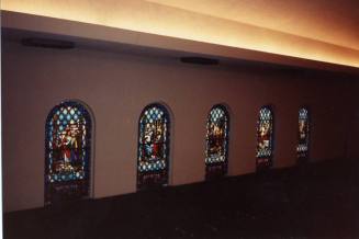 Photograph of First Congregational Church of Tempe interior Stained Glass Windows