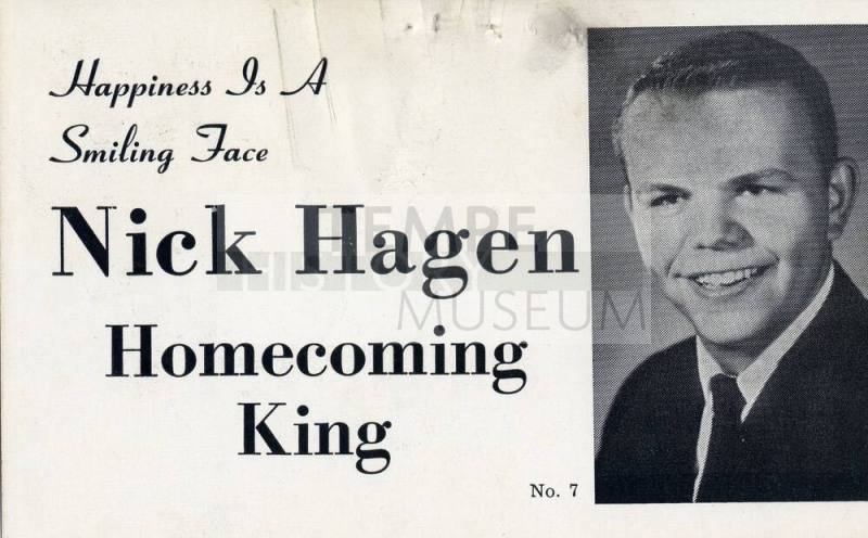 Photographs of election cards for Nick Hagen