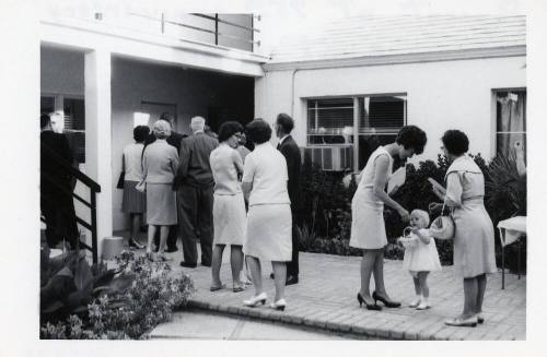 Photograph of First Congregational Church attendees at 75th Anniversary, April 16, 1967