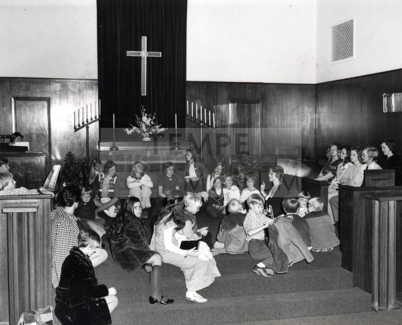 Children's moment at a First Congregational Church Service