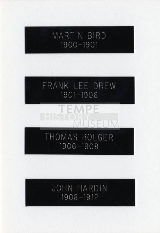 First Congregational Church - 4 name plates in mat