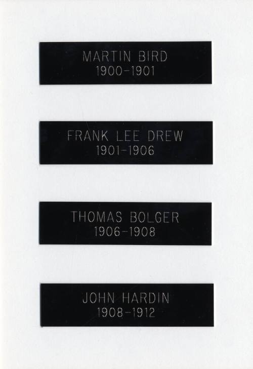 First Congregational Church - 4 name plates in mat