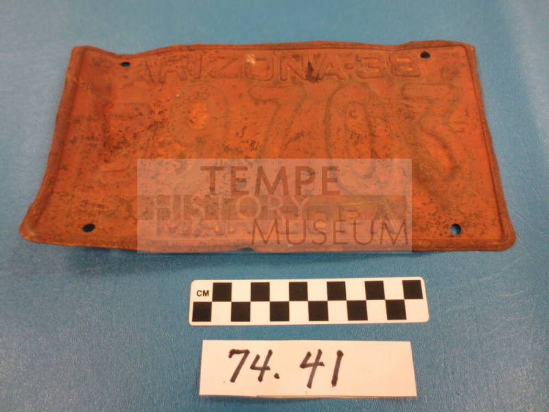 1938 Arizona License Plate