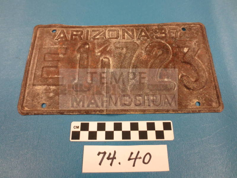 1937 Arizona License Plate
