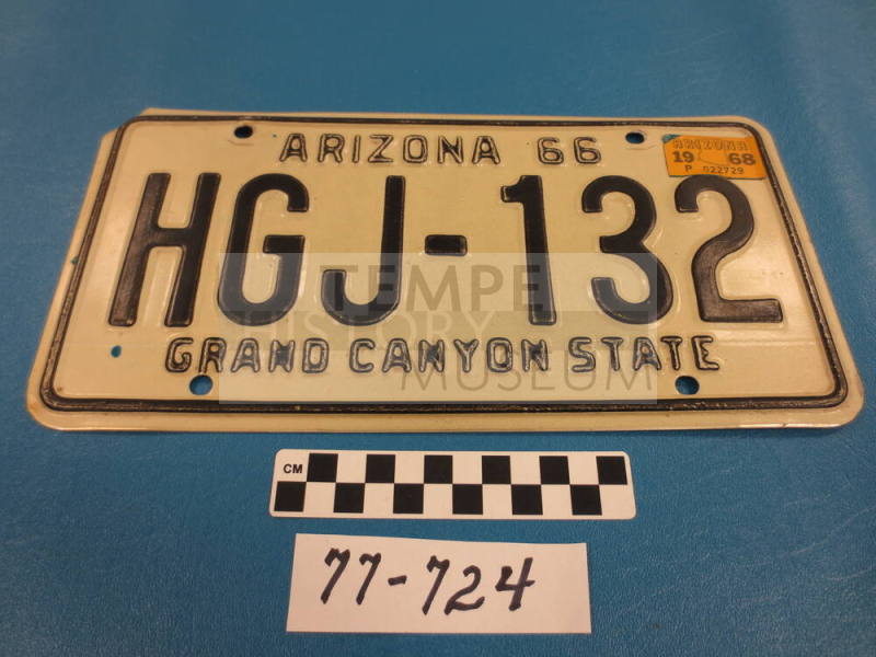 1966 AZ License Plate
