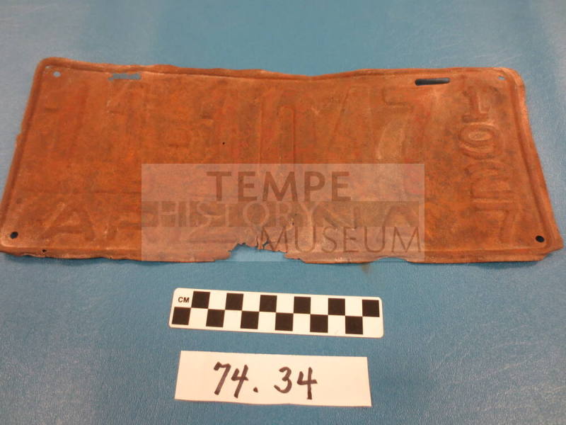 1927 AZ License Plate