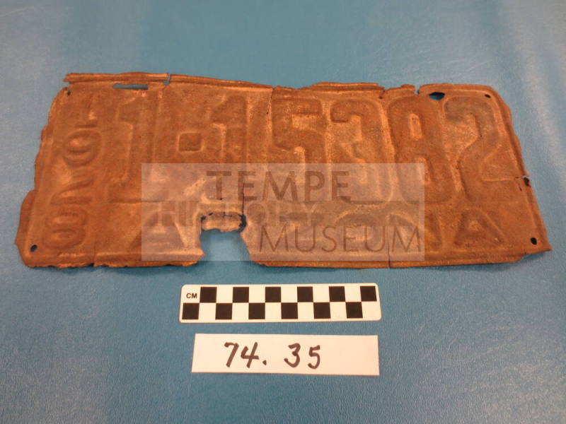 1928 AZ License Plate