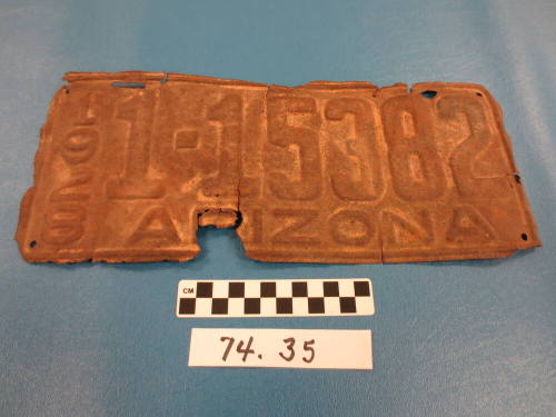 1928 AZ License Plate