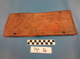 1929 AZ License Plate