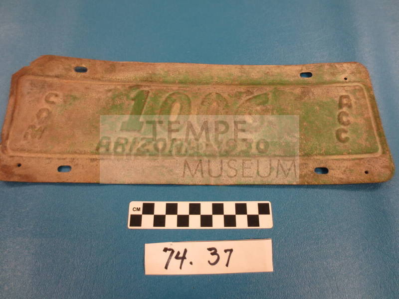 1930 AZ License Plate