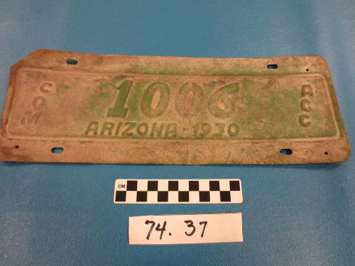 1930 AZ License Plate