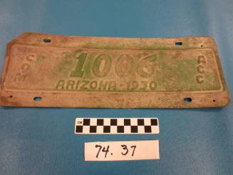 1930 AZ License Plate
