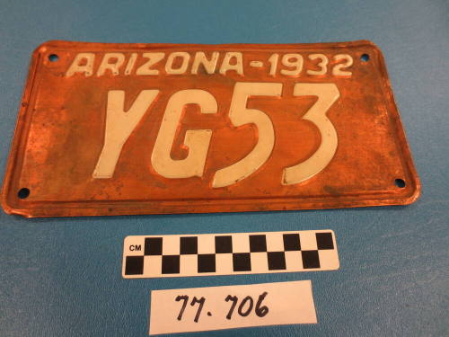 1932 AZ License Plate