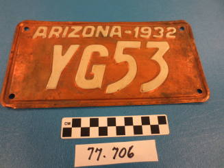1932 AZ License Plate