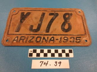 1935 AZ License Plate