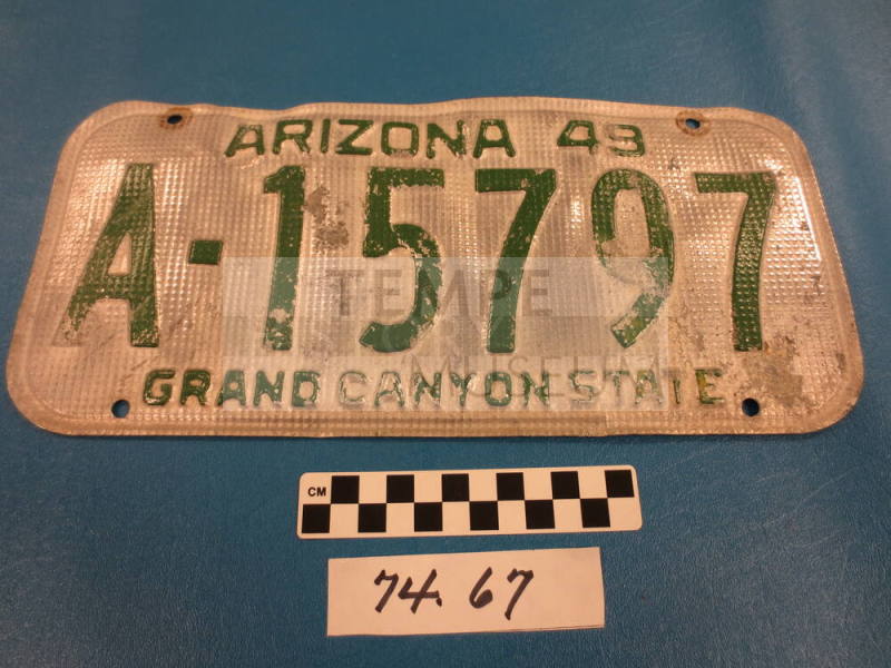 1949 AZ License Plate