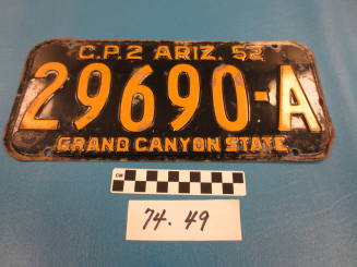 1952 AZ License Plate