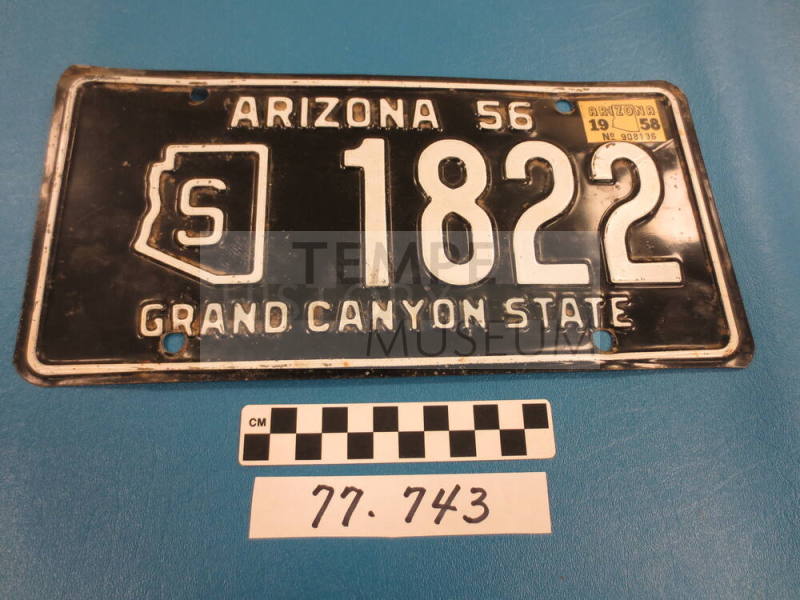 1956 AZ License Plate