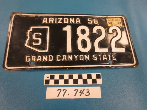 1956 AZ License Plate