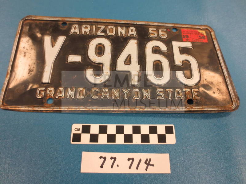 1956 AZ License Plate