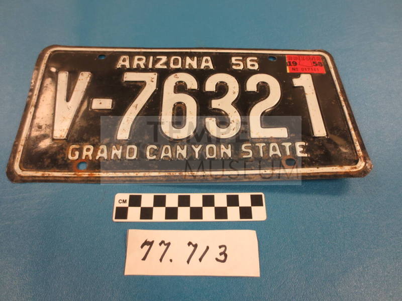 1956 AZ License Plate