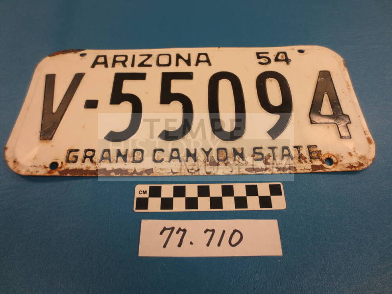 1954 AZ License Plate