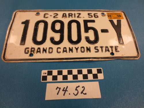 1956 AZ License Plate