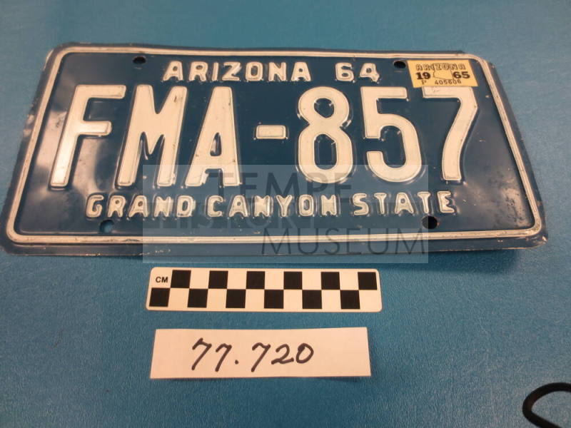 1964 AZ License Plate