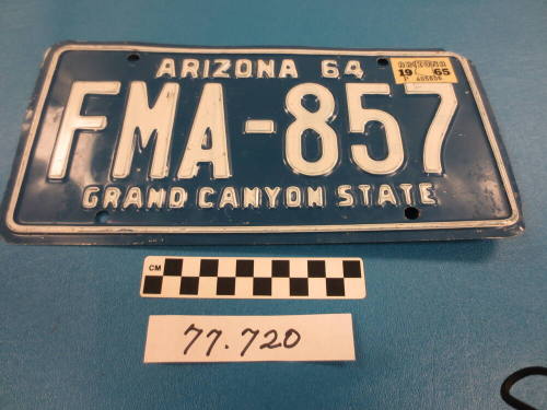 1964 AZ License Plate