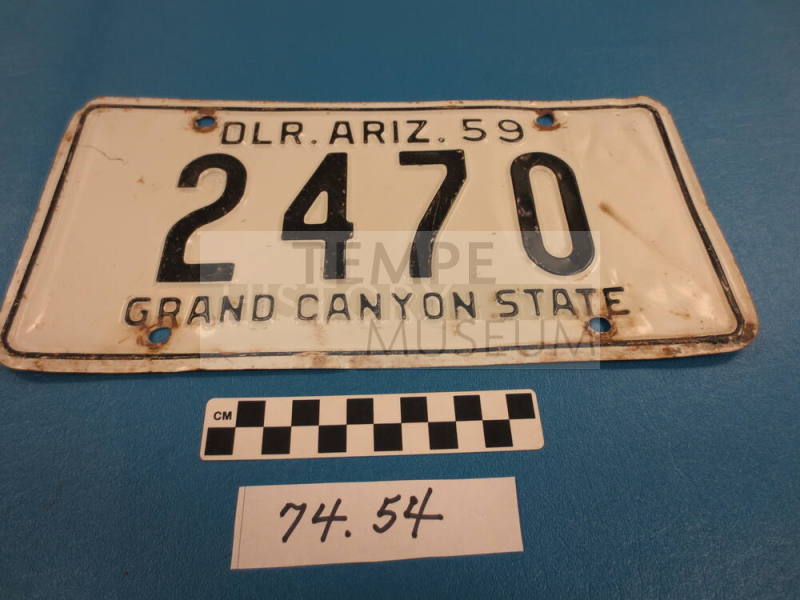 1959 AZ Dealer License Plate