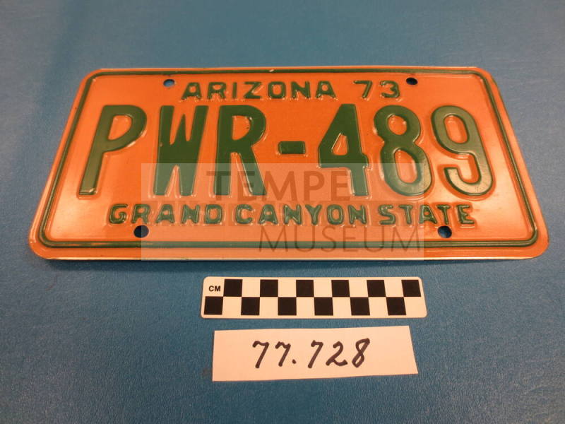 1973 AZ License Plate