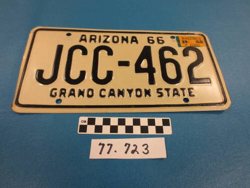 1966 AZ License Plate