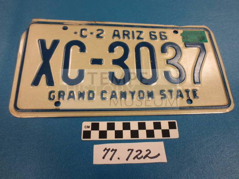 1966 AZ License Plate