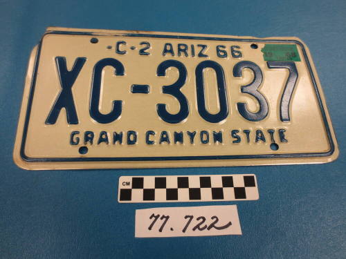 1966 AZ License Plate