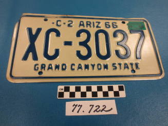 1966 AZ License Plate