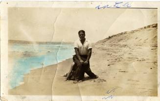 Manuel Rodriguez in Los Angeles on a beach with Josepha