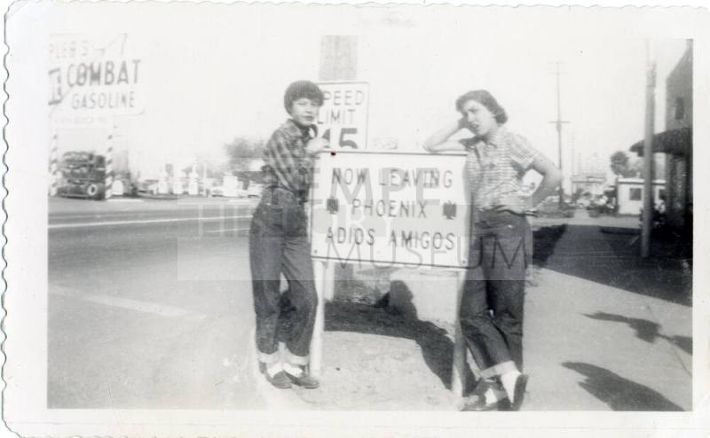 Marcie Rodriguez and Katy Ramirez on walk from Phoenix to Tempe
