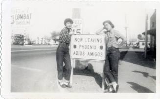Marcie Rodriguez and Katy Ramirez on walk from Phoenix to Tempe